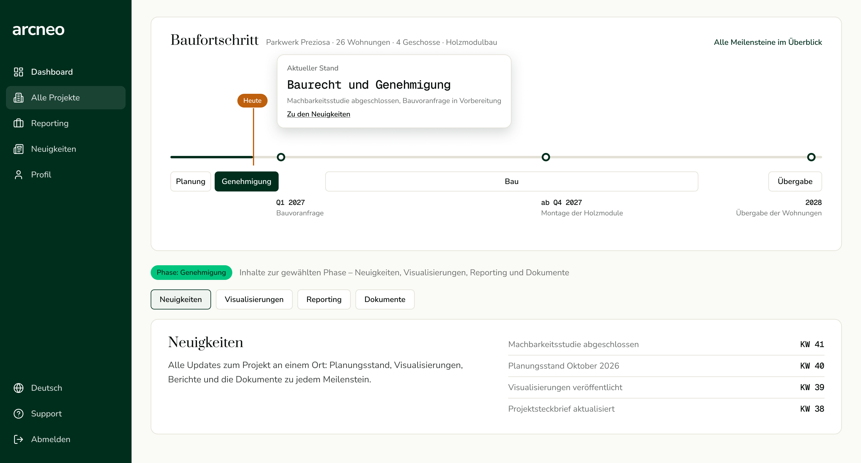 Baufortschritt